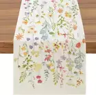 Wildflowers Floral Table Runner, Spring Flowers Seasonal Home Kitchen Dining Tab