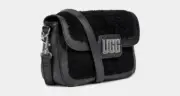 UGG Dalton Sheepskin Crossbody Black NWT Authentic Rare