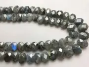 Labradorite Rectangle Slice Faceted Octagon Beads Approx 10x14mm 15.5" Strand