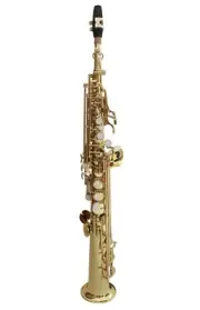 Marciano Bb Soprano Saxophone Gold Lacquer SSG-120 with Case for Beginners