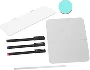 HOODANCOS Transparent Magnetic Monitor Memo Board with Dry Erase Functionality Color Fine Tip Markers Eraser Versatile Sticky Whiteboard for Notes Messages for Office Home