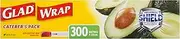 Glad Wrap, 300 Metre Clear Cling Wrap, BPA-Free, Microwave Ready, 300m x 33cm, 1 Count