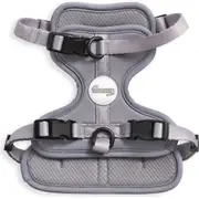 The Licker Store Arlo Adjustable Soft Padded No Pull Pet Harness with 3 Buckles and 3 Leash Clips in Gray at Nordstrom, Size Medium