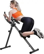 Centra Ab Machine,Foldable Abs Workout Equipment,Adjustable Ab Trainer Machine for Home Gym, Multi-Functional Abdominal Trainer,Knee Protection, LED Monitor