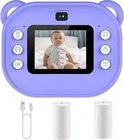 Kids Camera Instant Print, 1080P High-Definition Large Instant Print Digital Camera, Outdoor Toys Kids Camera Children Video Camera Toys for Kids Boys Girls Age 3-12 Helves