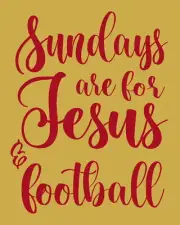 Reusable Stencil 10130 AK 12"x18" Sundays are for Jesus & Football- DIY Mylar