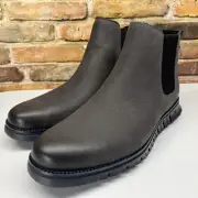 Cole Haan Zerogrand Chelsea Waterproof Boots Nubuck Black Mens Size 11 C40353