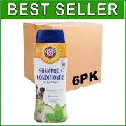 2-in-1 Dog Shampoo & Conditioner - Cucumber Mint, 20oz x 6 Pack for Grooming