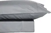 Bas Phillips Charcoal Mega King - Bamboo Cotton Sheet Set, 270 x 240cm, Pillowcase x 2-48 x 73 x 15cm