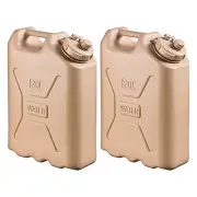 Scepter Lightweight BPA 5 Gallon Portable Water Storage Container, Sand (2 Pack)