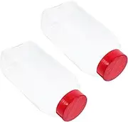 NOLITOY 2pcs Airtight Salt Pepper Shaker Bottles Plastic Condiment Dispensers for Kitchen Restaurant Seasoning Jars