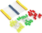 Gikfun 30pcs LEDs and 220ohm Resistor Experiment Kit for Raspberry Pi Arduino MCU Starter EK1774