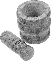 OFFSCH Multi Functional Stone Garlic Crusher Set with Pestle Ergonomic Design for Effortless Grinding of Garlic Ginger and Spices Stylish Home Kitchen Tool