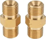 2 PCS 9/16"-18 Welding Hose Coupler Adapter Brass LH Coupler and RH Coupler for Oxygen Acetylene Twin Hose Connector Set