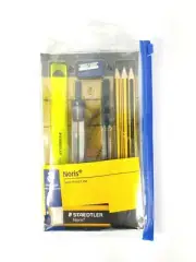 Staedtler Exam Pencil Case Set Noris Pencils Eraser Highlighter Pen Compass