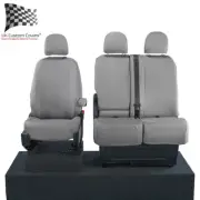 VW VOLKSWAGEN CRAFTER VAN FRONT SEAT COVERS TAILORED (2017 ONWARDS) GREY 308