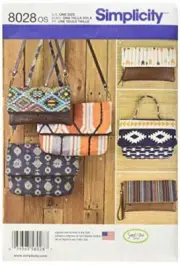 Simplicity Sewing Pattern 8028 Clutch Wristlet Purse Two Sizes