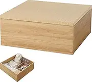 Hagiwara Unit Tatami Seat Folding Small Rise [Hagiwara Grass] High Stilt Tatami Mat Large Capacity Storage Western Style Size (W x D x H): 23.6 x 23.6 x 9.8 inches (60 x 60 x 25 cm), Natural