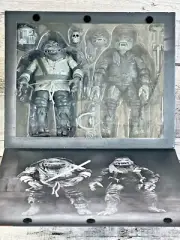 NECA TMNT Monsters Creature Double Feature Ultimate Leonardo Raphael B&W