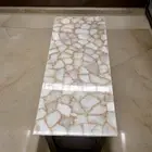 White Agate Console Slab Top, Geode Agate Slab Top, Handmade Decor Slab