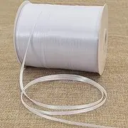 1/8-Inch Solid Satin Ribbon by 870 Yard Giant Spool White Curling Ribbon Double Face Woven Polyester Ribbon for Gift Wrapping Package Balloons DIY Crafts Hair Accessories Bows Decoration