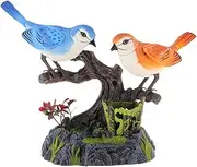 Voice Activated Singing Chirping Birds with Sound and Body Move Voice Control Sounds Movements Electric Toys with Pen Holder