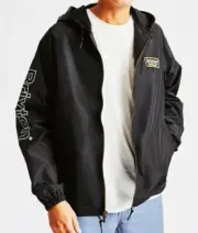 BRIXTON Men's CLAXTON PALMER Hooded Shell Jacket - Black - Medium - NWT