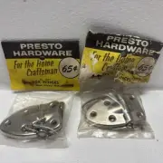 Presto Hardware #1047 Steel Nickel Plated 2 Pairs