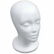 Female Foam Mannequin Head Model Hat Wig Display Stand Rack white