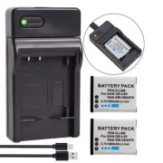 2x Battery +Charger For VW-VBX070 Panasonic HM-TA2 HM-TA20 HX-DC1 HX-DC2 HX-DC3