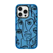 iPhone 16 Pro Impact Case FACE MOSAIC SKETCH 4 CLEAR CASE IPHONE, ABSTRACT MINIMAL PEOPLE MEN ILLUSTRATION By Ebi Emporium