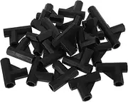 GANAZONO 50pcs Storage Rack Tee Joint Wrenches Valve Stem Installer Valve Core Tool Wheels Wrench Tools Core Remover Installers Valve Opening Closing Tool Tire Valve Stem Black Plastic