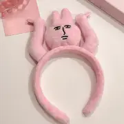 Bunny Headband Clip Grabs Hair Rabbit Plush Stuffed Animal Toy Costume Props