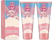Perfect Body Tanning Cream, Sun Bed Tanning Accelerator, Natural Rapid Tan Vanilla Baby Sunbeds Cream, Deep Hydrating Sunbeds Body for Legs, Back & Arms (2 Pcs)