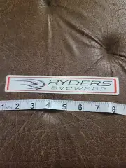 RYDERS eyewear sun glasses sticker decal white background 7"