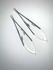 2Pcs Castroviejo Micro Needle Holder Straight Surgical Dental Eye 6'' With Lock