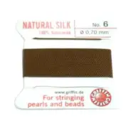 Brown Griffin Silk Bead Stringing Cord #6