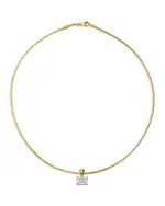 Bloomingdale's Fine Collection Certified Lab Grown Diamond Emerald Cut Omega Chain Pendant Necklace in 18K Yellow Gold, 2.0 tcw