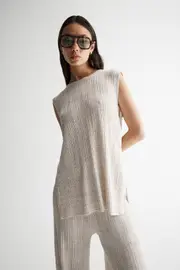 Oscar Knit Top Oat Marle Size 14 | Elka Collective