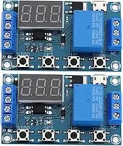 SING F LTD 2PCS Timer Relay 1 Way Relay Module 6.27x3.8x1.9cm Programmable Delay Relay Module for Smart Home Controller Industrial Controls Automated Irrigation