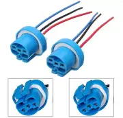 Wire Pigtail Female P 9004 HB1 Head Light Two Harness Bulb Halogen Plug Socket (for: Volvo)