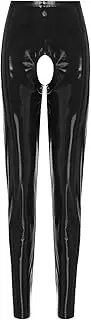 [GRRKDFQ] Women's Lingerie Sets Crotchless Sexy Leggings High Waist Exotic Long Pants