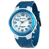 在飛比找PChome商店街優惠-AQ71A-DE 捷卡 JAGA 指針錶 白面 亮藍橡膠 3