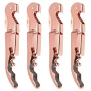 4Pcs 5" Wine Opener Waiter Corkscrew Red Wine Bottle Opener for Waiter Rose Gold