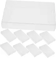 ETHZZLE 10Pcs Clear PVC Cassette Tape Storage Cases Dust Audio Tape Holders Stackable Music Organizer Portable Plastic Cassette Storage Box for Collectors High Clarity Protection
