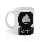 Jerry Garcia Mugshot Coffee Cup 11oz | Rare 1970 New Orleans Mug Shot Portrait