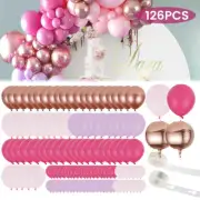 Pink Rose Gold Latex Balloon Arch Garland Kit for Birthday Party Baby Shower ꦿ*