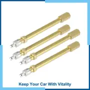 Universal Pack (4) 100mm/3.94" Long Brass Auto Car Tire Valve Extension Adaptor