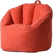 TOOPYW Bean Bag Chairs Cover Soft Cotton Linen Lazy Lounger Storage Sofa Slipcover (Without Filling) with Handle for Adults and Kids Perfect Lounge or Gaming Chair,Red