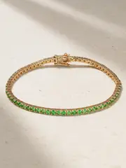 [Roxanne First] Roxanne First - 14-karat Gold Tsavorite Tennis Bracelet - Green - 18 18 Green